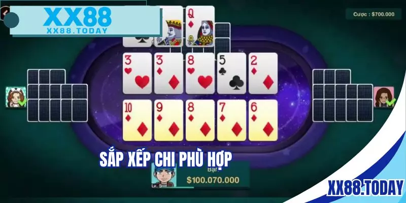 Nên sắp xếp chi giữa phù hợp và ổn định